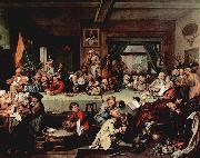 William Hogarth An Election Entertainment featuring oil painting on canvas